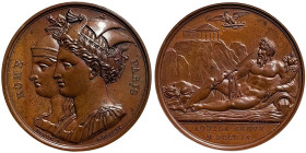 Napoleonic Medals and Coins, Medal, 1809, Rome declared second capital of the Empire. Opus: Andrieu - Denon - Depaulis. Ø 40,5 mm. Ae. 40,96 g Rare, B...