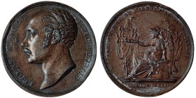 Napoleonic Medals and Coins, Medal, 1809, Commemorating the Battle of Raab. Opus: Depaulis. Ø 40,5 mm. Bronzed lead. 48,37 g, Edge nicks, Bramsen 858,...