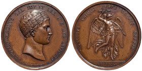Napoleonic Medals and Coins, Medal, 1809, Commemorating the Battle of Wagram. Opus: L. Manfredini. Ø 42 mm. Ae. 41,01 g, Small edge nicks, Bramsen 862...