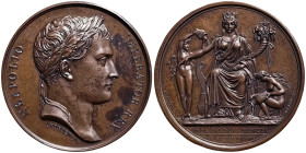 Napoleonic Medals and Coins, Medal, 1809, Opening of the Ourcq Canal. Opus: Andrieu - Denon. Ø 40,5 mm. Ae. 37,52 g, Bramsen 870, A.UNC