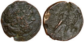 Greek Coins, Sicily, Messina, Pentonkion, n.d. (220-200 BC), Ae. 9,34 g Rare, CNS-I 51/3, XF
