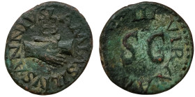 Roman Coins, Augustus , Quadrans, n.d, Rome, Ae. 2,76 g, RIC 420, F
