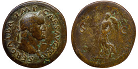 Roman Coins, Galba, Sestertius n.d. Rome Ae. 25,53 g Very rare, RIC 403, VF/A.XF