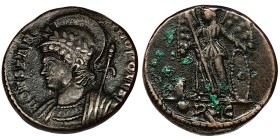 Roman Coins, Costantinus I , Follis, n.d. (ca. 330-331 AD), Lugdunum, Ae. 2,73 g Rare, RIC VII 241, VF