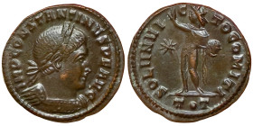 Roman Coins, Costantinus I , Follis, n.d, Ticinum, Ae. 3,49 g, RIC VII 21, UNC