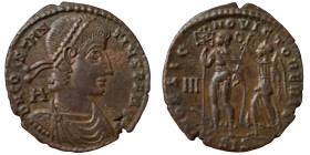 Roman Coins, Constantius II , Maiorina, n.d, Siscia, Ae. 5,05 g, RIC VIII 305, UNC