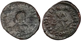 Roman Coins, Valentinian II , Ae Nummus, n.d, Constantinople, Ae. 1,30 g Rare, GOOD