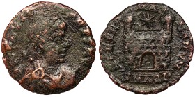 Roman Coins, Magnus Maximus , Ae Nummus, n.d, Aquileia, Ae. 0,86 g, RIC 55a, GOOD
