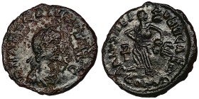 Roman Coins, Arcadius , Ae Nummus, n.d, Constantinople, Ae. 1,05 g Rare, RIC 86, GOOD