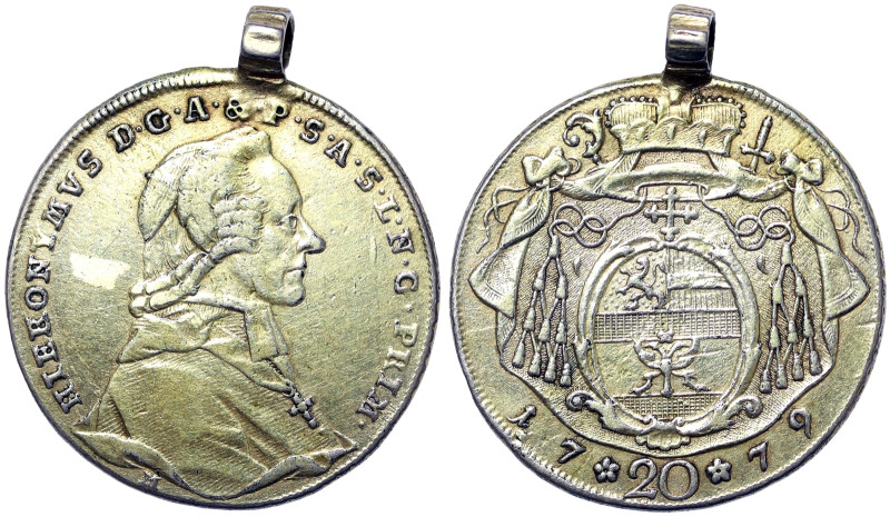 Austria, Salzburg, Hieronymus Von Colloredo, Archbishop , 20 Kreuzer, 1779, Salz...