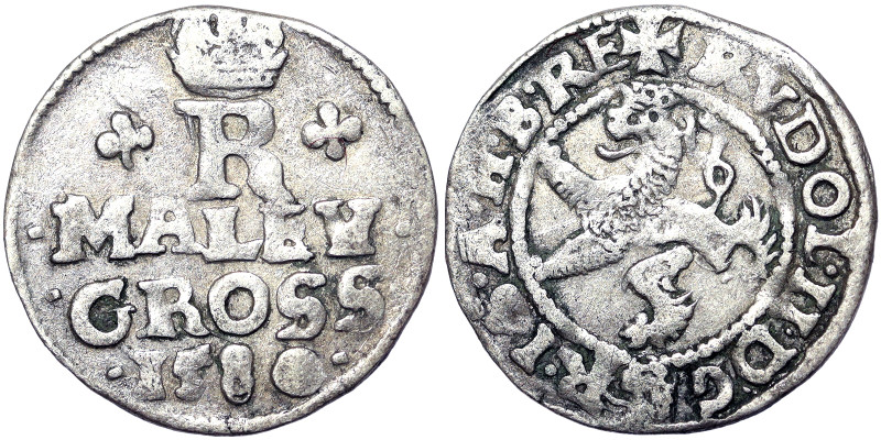 Austria, Rudolf II , Maley Groschen, 1580, Prague, Ag. 1,14 g, HN. 5 (6a), VF+