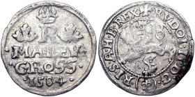Austria, Rudolf II , Maley Groschen, 1584, Prague, Ag. 1,01 g, VF+