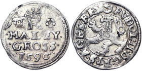 Austria, Rudolf II , Maley Groschen, 1596, Joachimsthal, Ag. 0,94 g, VF+