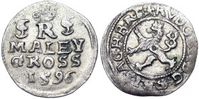 Austria, Rudolf II , Maley Groschen, 1596, Budweis, Ag. 1,02 g, VF+