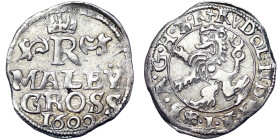 Austria, Rudolf II , Maley Groschen, 1600, Kuttenberg, Ag. 0,92 g, VF+