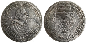 Austria, Leopold V , Taler, 1624, Hall, Ag. 28,20 g , DAV 3330, VF