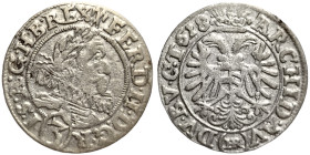 Austria, Ferdinand II , 3 Kreuzer, 1628, Breslau, H.R. Ag. 1,60 g , Herinek 1284, VF-