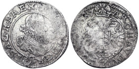 Austria, Ferdinand III, Holy Roman Emperor , 3 Kreuzer, 1637, Prague, Ag. 1,48 g , Herinek 1149, F+