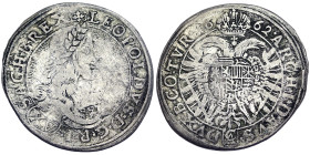 Austria, Leopold I , XV Kreuzer, 1662, Vienna, Ag. 6,53 g, Herinek 920, GOOD