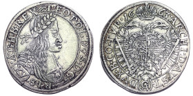 Austria, Leopold I , XV Kreuzer, 1663, Vienna, Ag. 6,28 g, Herinek 923, VF+