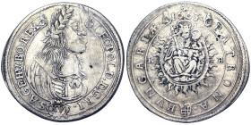 Austria, Leopold I , XV Kreuzer, 1663, Kremnitz, Ag. 5,59 g, Herinek 1034, VF-