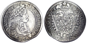 Austria, Leopold I , XV Kreuzer, 1664, Vienna, Ag. 6,37 g, Herinek 924, VF+