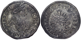 Austria, Leopold I , XV Kreuzer, 1679, Kremnitz, Ag. 4,67 g, Herinek 1046, VF