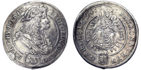 Austria, Leopold I , XV Kreuzer, 1694, Kremnitz, Ag. 5,79 g, Herinek 1066, VF+