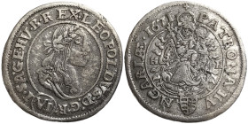 Austria, Leopold I , VI Kreuzer, 1671, Kremnitz, Ag. 2,77 g, Herinek 1245, VF
