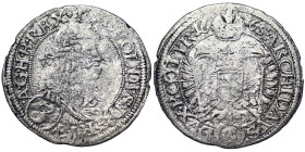 Austria, Leopold I , 3 Kreuzer, 1665, Vienna, Ag. 1,30 g, Herinek 1645, GOOD