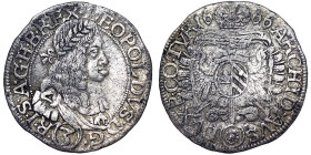 Austria, Leopold I , 3 Kreuzer, 1666, Vienna, Ag. 1,48 g, KM 1169, VF-