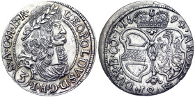 Austria, Leopold I , 3 Kreuzer, 1694, Hall, Ag. 1,50 g, Herinek 1440, XF