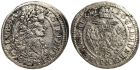 Austria, Joseph I , 3 Kreuzer, 1710, Prague, PM. Ag. 1,47 g , Herinek 1723, VF-