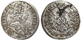 Austria, Joseph I , 3 Kreuzer, 1710, Kuttenberg, BW. Ag. 1,50 g , Herinek 212, F+