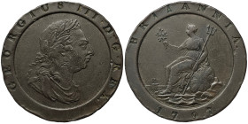 Great Britain, George III , 2 Pence, 1797, Ae. 57,08 g, KM 619, A.XF