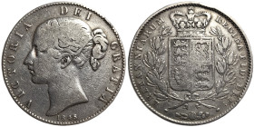 Great Britain, Victoria , Crown, 1845, London, Ag.925 28,28 g, KM 741, VF