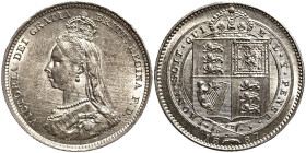 Great Britain, Victoria , 1 Shilling, 1887, London, Ag.925 5,66 g, KM 761, UNC