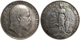 Great Britain, Edward VII , Florin, 1907, London, Ag.925 11,31 g, KM 801, VF+