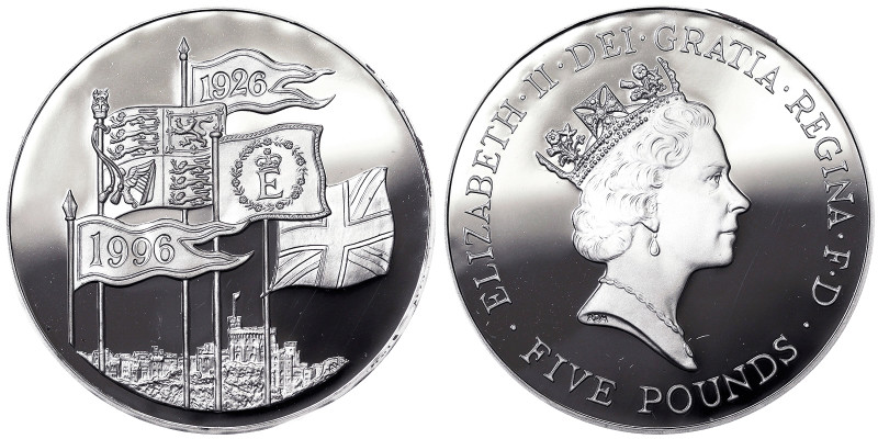 Great Britain, Elizabeth II , 5 Pounds, 1996, London, Ag.925 28,28 g , KM 974a, ...
