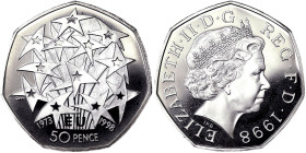 Great Britain, Elizabeth II , 50 Pence, 1998, London, Ag.925 8,00 g , KM 992a, PROOF