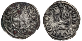 Greece, Crusader Coins, Guido II De La Roche , Denar Tornese, n.d, Thebe, Billon. 0,70 g, Metcalf 1056, VF