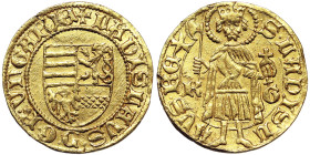 Hungary, Ladislaus V , Goldgulden, n.d, Kremnitz, Au. 3,55 g, Small fracture, Pohl H 26, XF