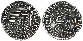 Hungary, Wladislaw II , Denar, n.d, Kremnitz, K-p. Ag. 0,62 g, Huszár 803, XF