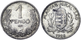 Hungary, 1 Pengo, 1926, Budapest, Ag.640 5,00 g , KM 510, GOOD