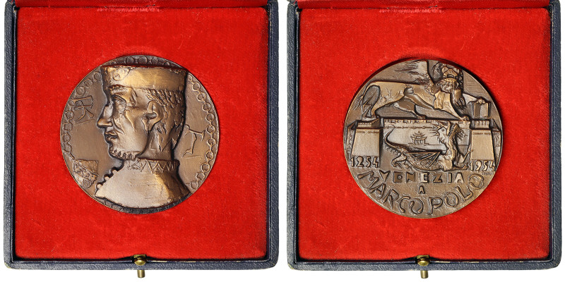 Italian Republic, Medal, 1954, 7th centenary of Marco Polo. Opus: F. Scarpabolla...