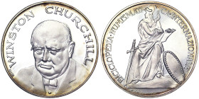 Italian Republic, Medal, n.d, Winston Churchill. International Numismatic Encyclopaedia. Opus: C. Affer. Ø 40 mm. Ag.925 25,25 g, UNC