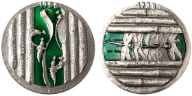 Italian Republic, Calendar medal, 1988, With original case. Ø 31 mm. Ag.986 28,62 g, UNC
