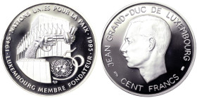 Luxembourg, Jean , 100 Francs, 1995, Ag.925 15,98 g , KM 70, PROOF