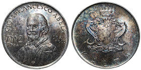 Malta, 2 Liri, 1974, Francesco Abela. Ag.987 10,00 g, KM 24, UNC
