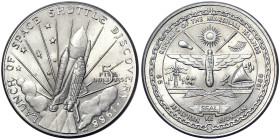 Marshall Islands, 5 Dollars, 1978, U.S. Space Shuttle - Discovery. Ni. 29,50 g, KM 6, UNC